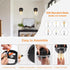 (E26 1pcs) Kalium Wall Sconces, Matte Black Vanity Light Fixtures, Indoor Wall Lights with Clear Glass Shade, Hardwired