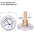 MEASUREMAN Hot Water Bi-Metal Thermometer, 2-1/2" Dial, 1-3/4" Lead-Free Brass Stem, Range 0-250 deg F