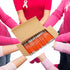 Qilery 200 Pcs Breast Cancer Pens Bulk - Pink Ribbon Retractable Ballpoint Pens with HOPE Imprint for Charity Run