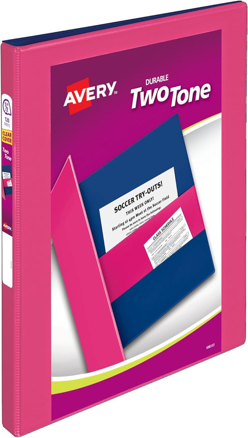 Two Tone Durable View Binders with Slant Ring for School and Office Supplies