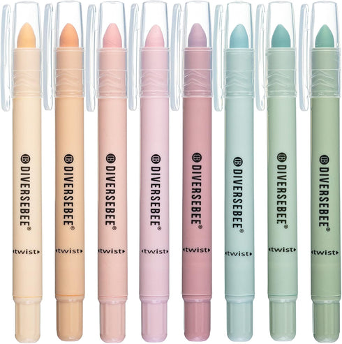 DIVERSEBEE Bible Highlighters and Pens Set - 8 Pack Assorted Colors No Bleed Gel Highlighters, Cute Study Journaling