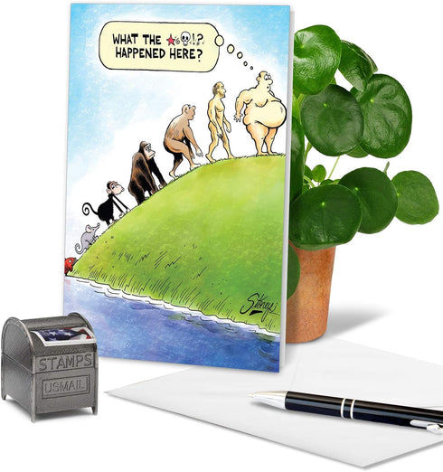 NobleWorks 1 Funny Father's Day Card for Dad, Pa, Pop, Daddy, with Envelope - Humor Greeting Card