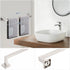 5 Set 304 24" 2 NearMoon Pieces Bathroom Hardware Stainless Steel, Square Towel Rack Kit - Towel Rod + Towel Ring +