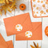 Whaline 50Pcs Fall Invitation Envelopes, Orange Pumpkin Greeting Card Holders with Stickers, V-Flap Envelopes Gift Card