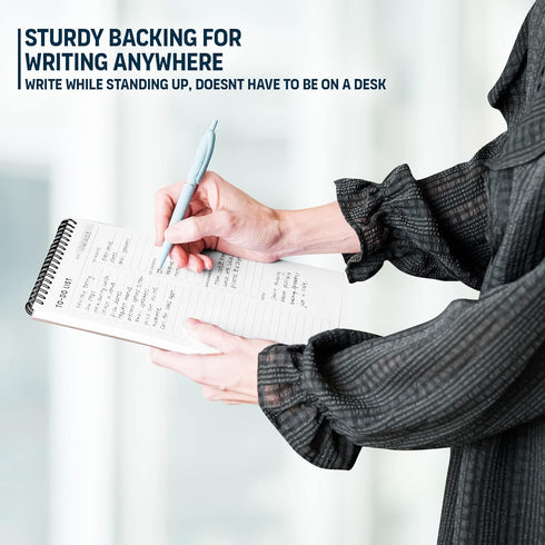 To Do List Notepad, 6.5 x 9.8" 60 Sheets, Spiral Daily Planner Notebook for Work, Task Checklist Organizer Agenda Pad