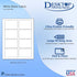 Blank Printable Adhesive Name Tag Stickers, 3 3/8" x 2 1/3" - Inkjet/Laser Compatible (8 per Sheet) 10 Sheets - 80