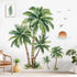 wondever Large Palm Tree Wall Stickers Tropical Plants Coconut Tree Peel and Stick Wall Art Decals for Living Room