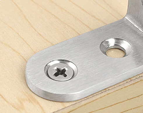 20pcs Thick Stainless Steel Corner Code, 90 Degree Right Angle Reinforcement Angle Iron Triangle L Bracket 40mm x40mm.