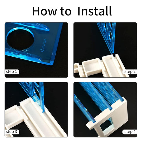 6 Pack Plastic Test Tube Rack, 50 Holes Holder for 13/16mm Tubes, Detachable Stand for Scientific Experiments