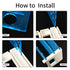 6 Pack Plastic Test Tube Rack, 50 Holes Holder for 13/16mm Tubes, Detachable Stand for Scientific Experiments