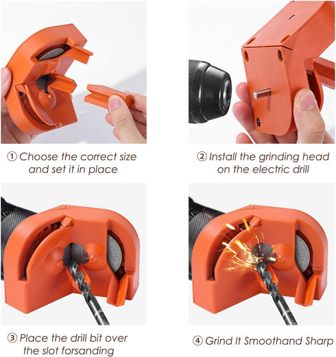 Professional Drill Bit Sharpener for All Bits, Electric Drill Bit Grinding Sharpener, Cemented Carbide Repair Kit