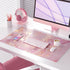 QIYI Large Mouse Pad, Cute Pink Desk Mat for Desktop, Women Girls PU Leather Waterproof Gaming, Rose Gold Marble Computer PC Laptop Protector Writing Pads for School Office Home 31.5" x 15.7" by QiyI
