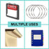 uxcell Nickel Plated Steel Loose Leaf Binder Rings, 2.2 Inches Paper Key Rings, 4 Pcs for Home Office Crafts