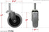 Shepherd Hardware 9807 3-Inch Swivel Stem Caster - Rubber Wheel, 175-lb Load Capacity