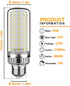 25W LED Light Bulb, 200 Watt Equivalent E26 LED Lamp 2500 Lumens Daylight-White 6000K,Non-Dimmable (3-Pack by gezee