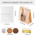 200 Pack 150 50 50 600 Paper Bread Bags Ste, Pcs Kraft Paper Bread Bags and Pcs Clear Bakery Bags Sourdough Bags