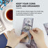 Koqye A6/A7 Cash Envelope, Loose Leaf Binder Dividers with Pockets for Budgeting Cash & Expense Envelopes (A6 Clear)