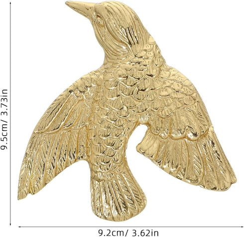 jojofuny Brass Bird Handle Right Side Small Drawer Pull Vintage Cabinet Knob Kitchen Cabinet Hardware for Wardrobes