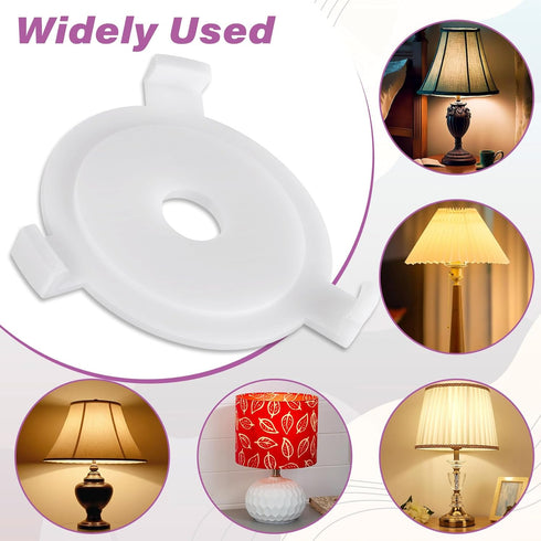 8pcs E27 OIIKI Lamp Shade Adapter Ring, White Lamp Shade Reducer Rings, Plastic Lampshade Adapter Converter Replacement