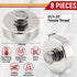 MorningRo 8 Pack D1/4''-20 88lb Brackets(1.26 Inch) Strong Neodymium Round Threaded Magnet with Female Thread, Powerful