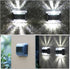 GATHINESS 2pcs Solar Wall Sconce Lights White LED Waterproof Outdoor Security Wall Lamps for Patio Garden Yard