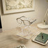 2-Tier 2 Trimmed Counter Acrylic Sunglasses Display Stand, Clear Glasses Stand for Pairs, Luxury Gold Eyeglasses Holder