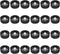 Phenolic Resin Covers for Chemical Food and Cosmetic Bottles, 24mm Black Polyester Seal Screw Caps, 24PCS