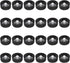 Phenolic Resin Covers for Chemical Food and Cosmetic Bottles, 24mm Black Polyester Seal Screw Caps, 24PCS