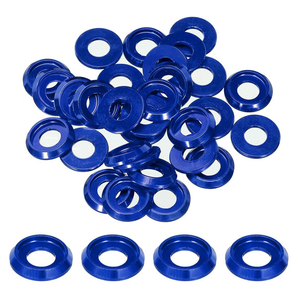 MECCANIXITY M6 Cone Cup Countersunk Washers, 30 Pack, Aluminum Gaskets for RC/FPV/PC/Drone Mechanical Accessories.