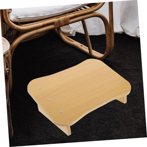 Vaguelly Wooden Footstool Nonslip Surface Portable Step Stool for Office Kitchen and Living Room Adjustable Height