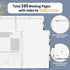 SUNEE Half Meeting Half Note - 8.5"x11" Professional Notebooks, 160 Pages A4 Size Project Planner for Office & Business