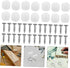 200pcs NUOBESTY Plastic Hinge Dowel Inserts Self-Tapping Screws for Cabinet Door Repair and Installation Plastic