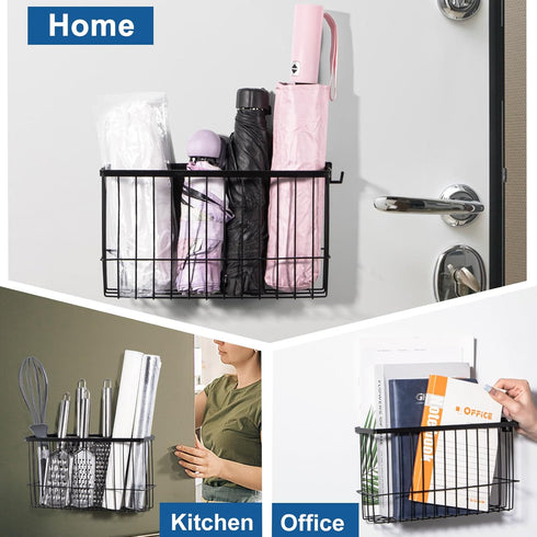 dedoot Strong Magnetic Holder, Black Mesh Organizer Shelf Rack for Whiteboard, Fridge, Recipe, Beverage, Office File