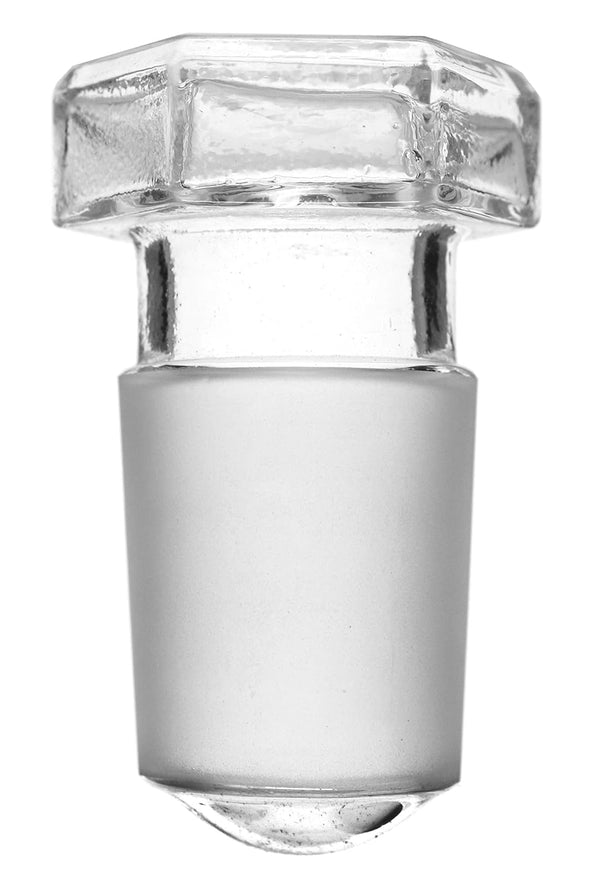 EISCO Hollow Stopper, Hexagonal - 29/32 Cone - Round End - Borosilicate Glass