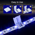10PCS LED Strip Connectors, 4 Pin 10mm Connectors for LED Light Strips, RGB Strip Connector