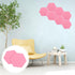 HOMSFOU 12 Pcs Felt Backdrop Wall Sticker - Hexagonal Memo Board Tiles in Pink for Office Decor
