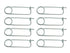 8PCS Steel Brooch Shape Cotter Safety Pin, Quick Lock Brooch Locking Fastener for Farm Lawn Garden Hook
