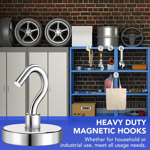 Magnetic Hooks, 40Lbs Heavy Duty Magnets for Cruise Cabins, Strong Hooks for Hanging, 20 Pack