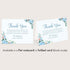 5.5x4.25 Floral Sympathy Thank You Cards, Personalized Funeral Thank You Cards, Bereavement Notes with Envelopes, Flat