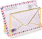 Modern Mail Holder for Home Office, Metal Letter Organizer Sorter for Desk, Marble Base, Envelope Storage Rack