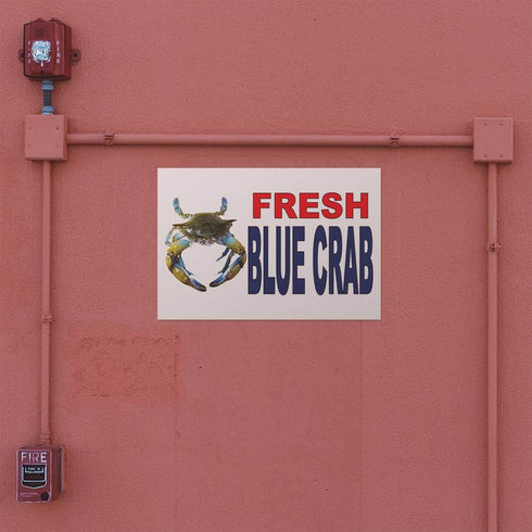 Fastasticdeals 36x24Inches Decal Stickers Multiple Sizes Fresh Blue Crab Red Bar Restaurant Food Truck Industrial Vinyl