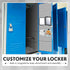 Cholemy 12 Pcs Locker Accessories Set, Magnetic Wallpaper, Carpet, Mirror, Organizer for School Supplies