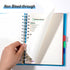 Yoment 5 Subject Notebook College Ruled Spiral Notebook 5x7 with Removable Dividers, 270 Pages Notebooks for Work, A5