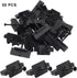 50Pcs Black Nylon Plastic Hidden Fasteners Clips for Deck Fastening, Universal Deck Fastener Clips with Metal Screws