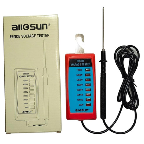 allsun Electric Fence Voltage Tester - Fault Finder Portable Testing Tool for Farming Equipment, Max 600V-7000V Neon