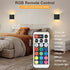 Dimmable LG9945887 Lightess RGB Battery Operated Wall Sconce with Remote, LED Wall Light Rechargeable, Up Down Wall