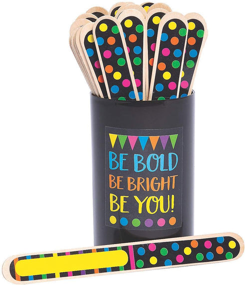 Fun Express Black and Bright Flip Sticks - 36 Pieces for Educational and Learning Activities for Kids