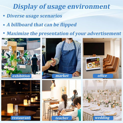 Multi-Page Flip Acrylic Display Stand, T-Shaped 8.5x11 Inches Menu/Photo/Advertisement Holder