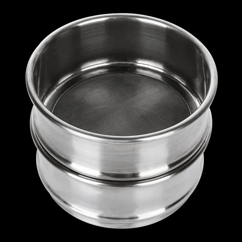 2 PCS 304 Stainless Steel Test Sieves, Lab Standard Test Sieve 200 Mesh 0.075mm + #80 Mesh 0.2mm Aperture, f10cm/4”Dia