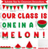 gisgfim 90 Pcs Watermelon Bulletin Board Set, One in a Melon Classroom Decorations